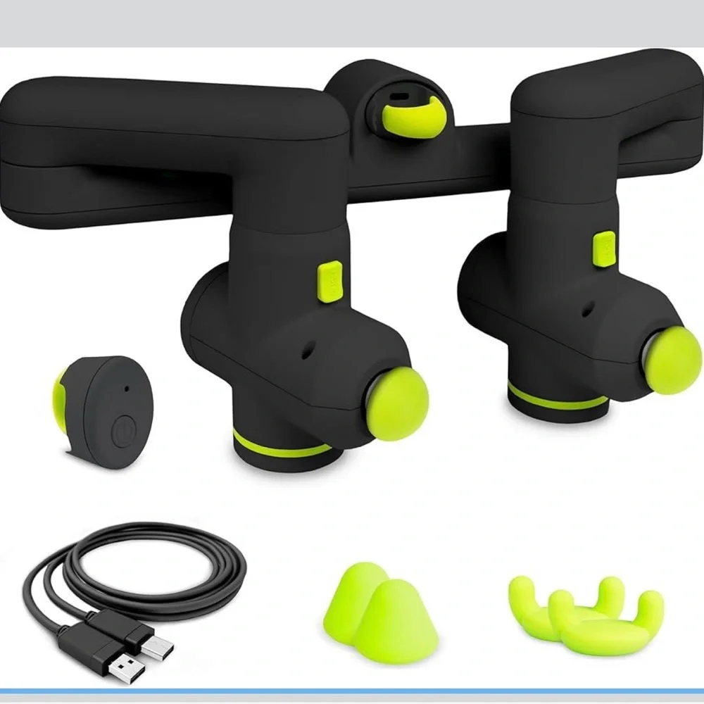 Dual Pro Percussion Massage Gun, 6 Attachable Pieces for Deep Tissue Relief